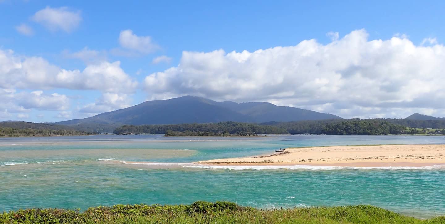 A view of Gulaga from Wallaga Lake, Narooma